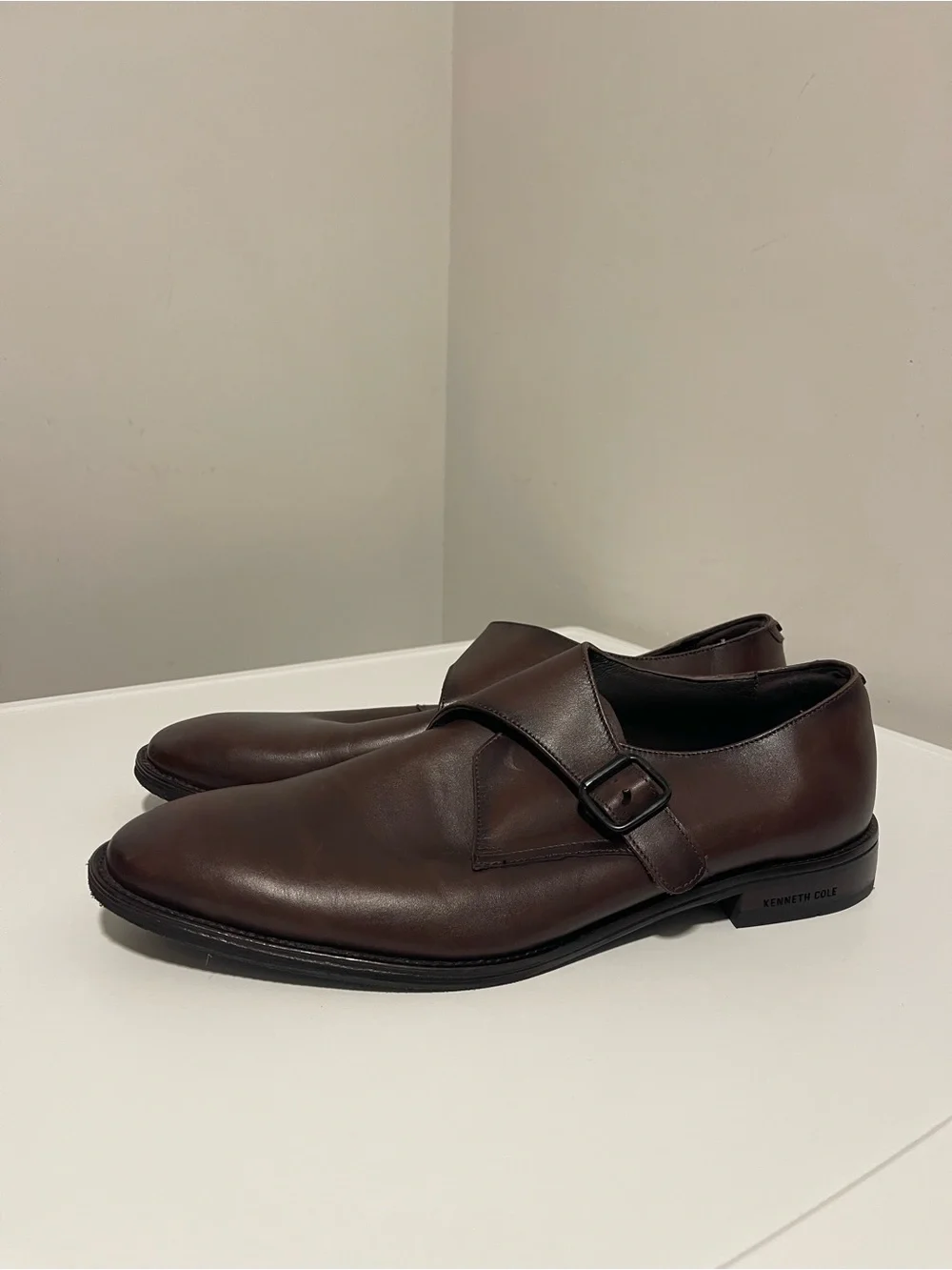 Kenneth Cole Men's Single Monk Strap Oxfords in Brown Size: 11 US